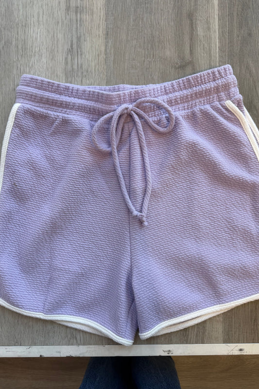 Lavender Cloud Knit Athletic Shorts