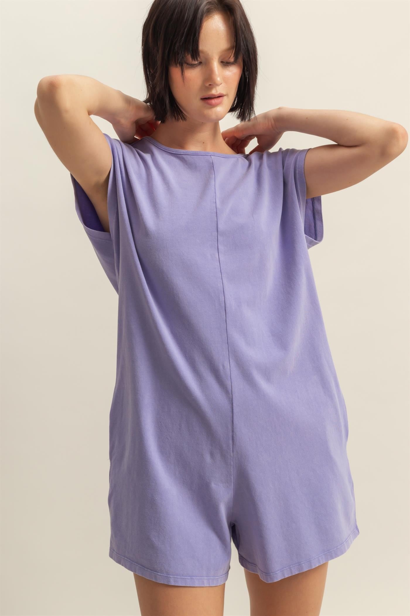 Lavender Breezy Fit Romper