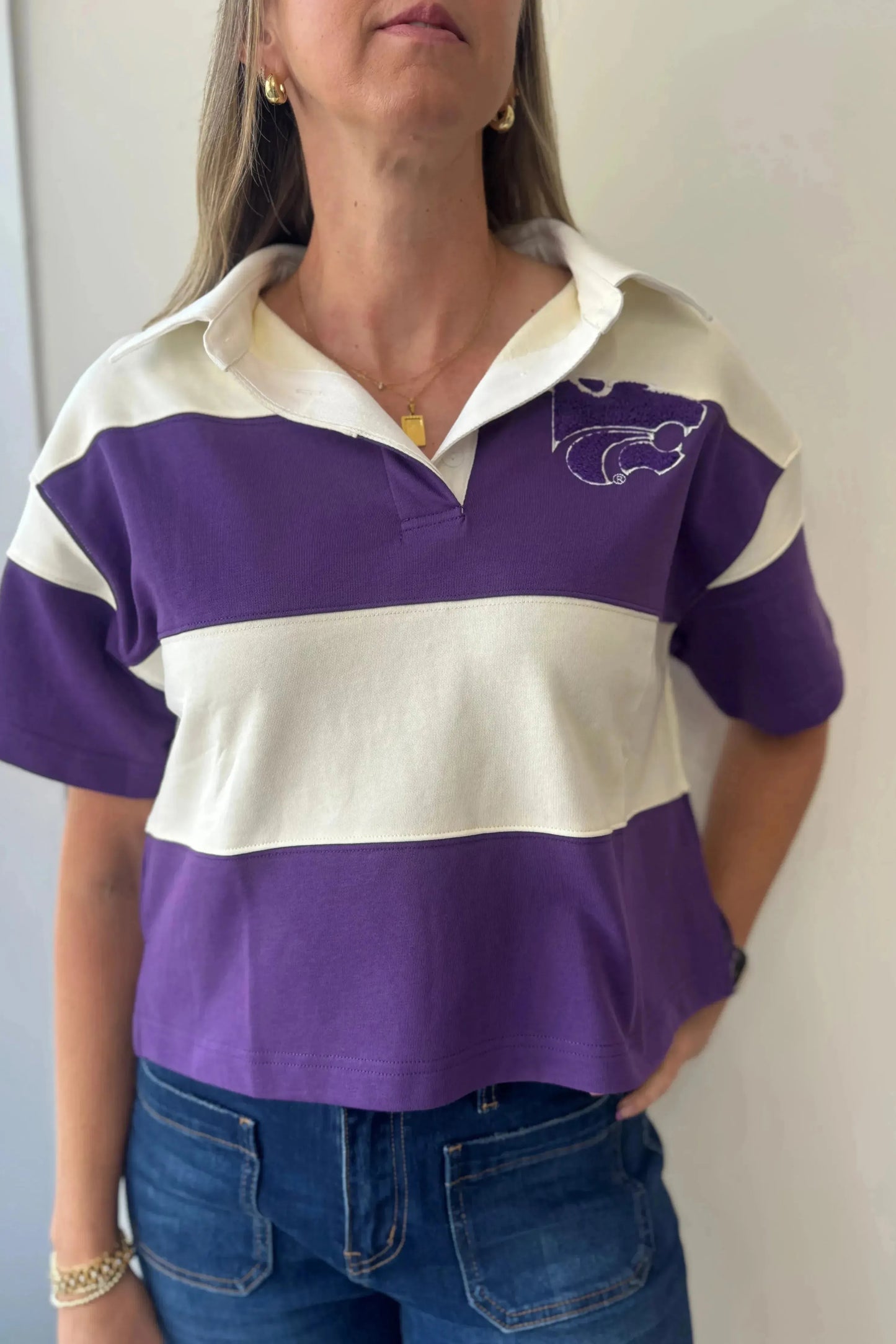K-State Short Sleeve Wildcats Rugby Top