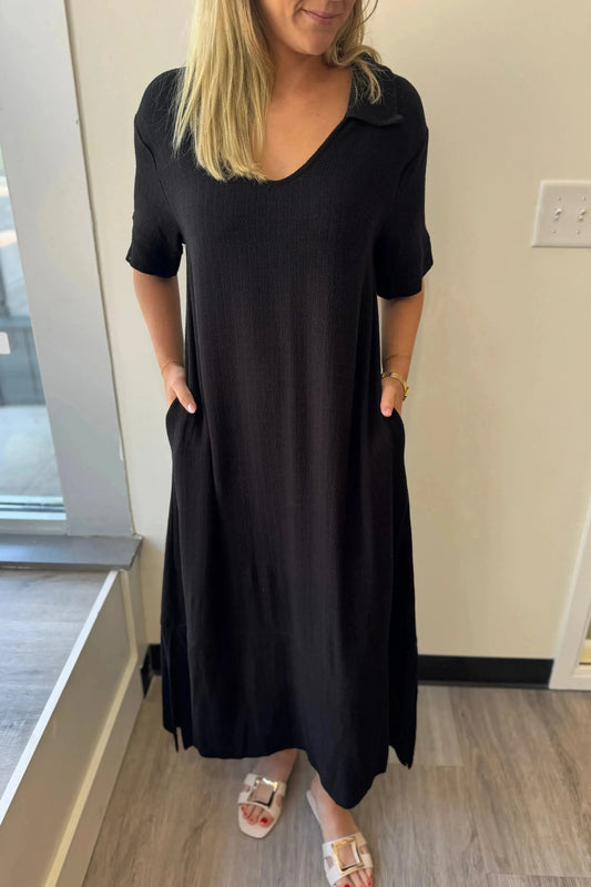 PCill - Black Long Classic Dress