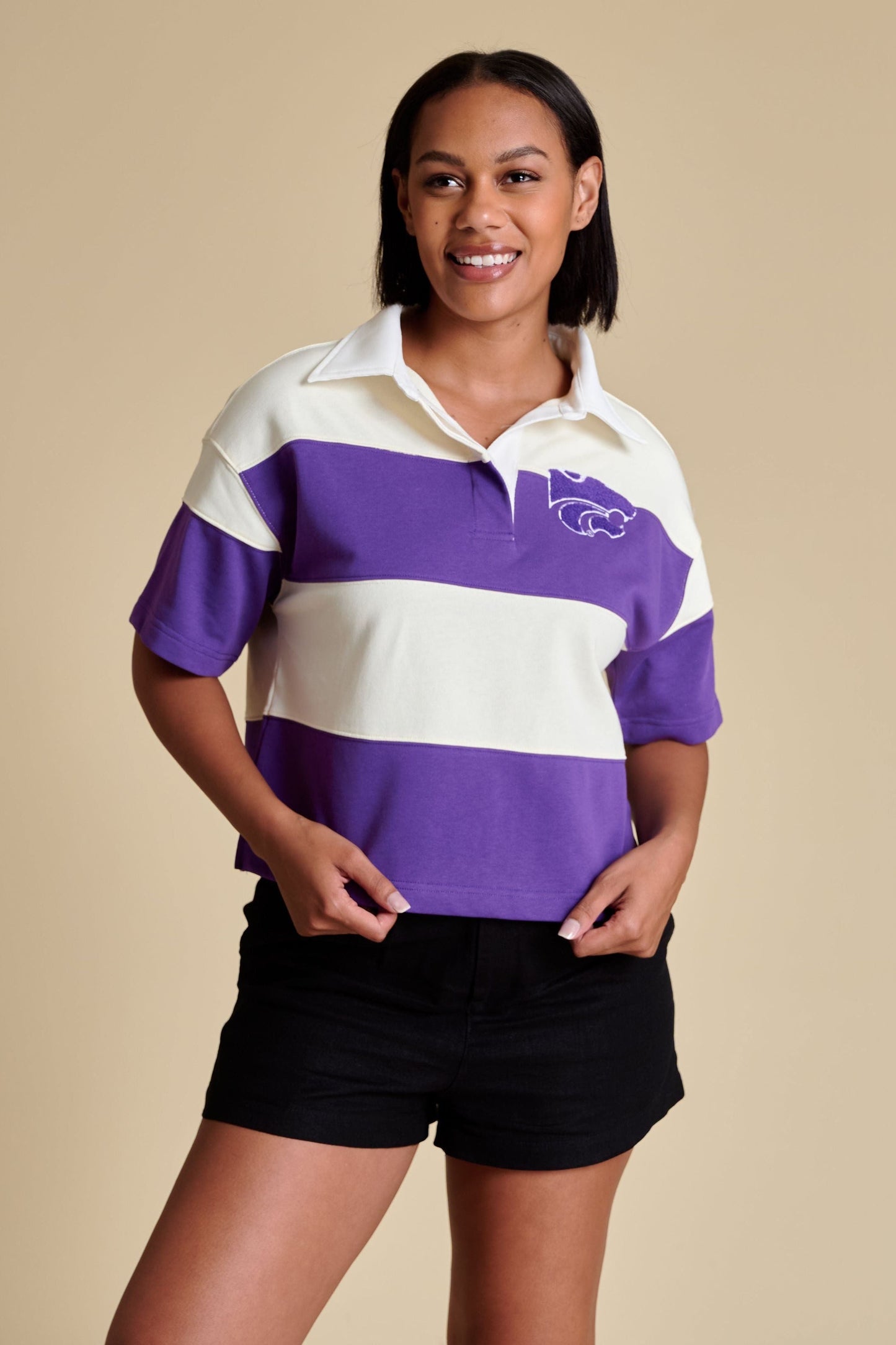 K-State Short Sleeve Wildcats Rugby Top