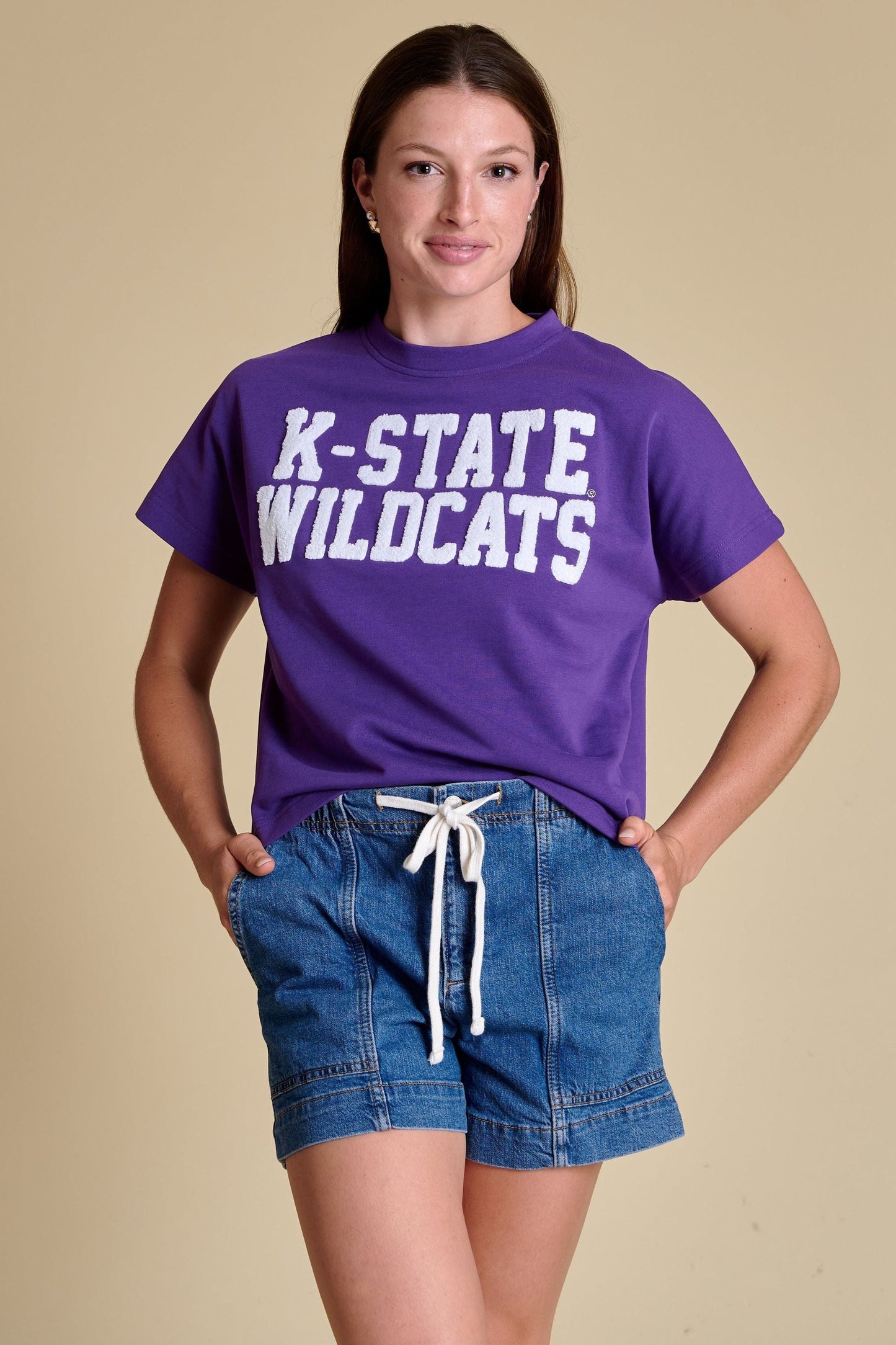 Boxy Chenille K-State Wildcats Shirt