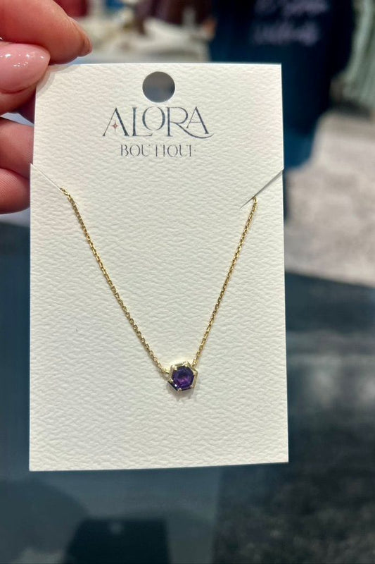 Purple Stone Necklace