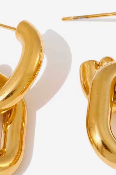 Gold Chain Link Earring