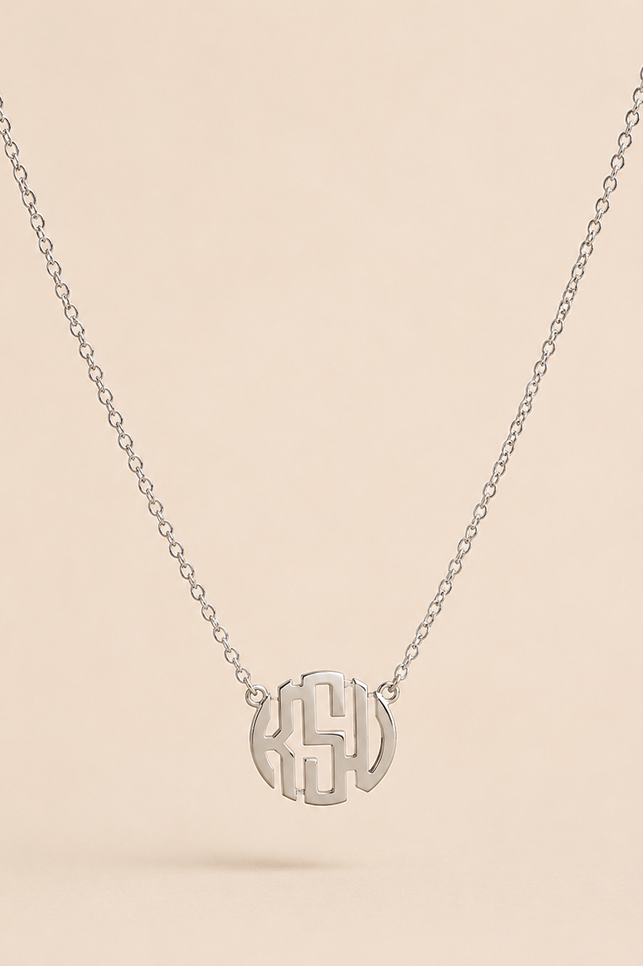 KSU Monogram Necklace - Silver