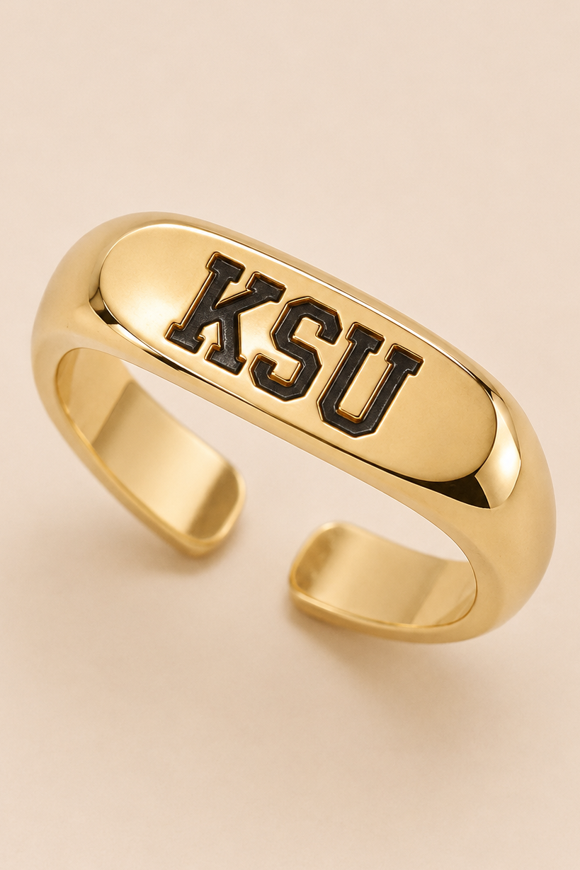 KSU Bar Ring - Gold