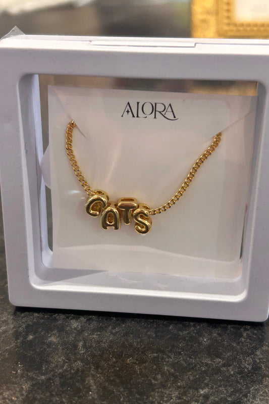 Cats Bubble Necklace Gold