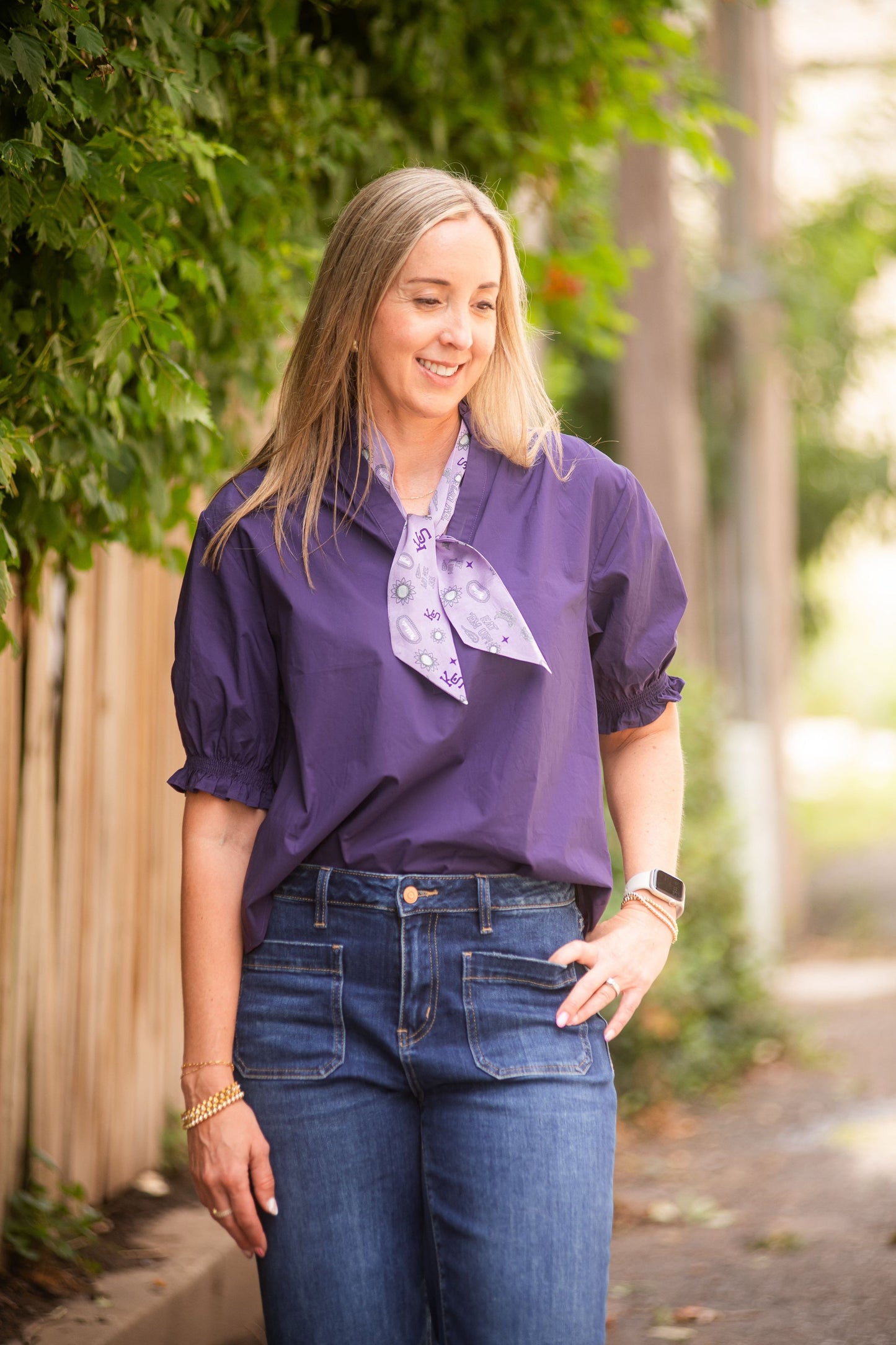 Kansas State University Twilly Scarf - Lavender