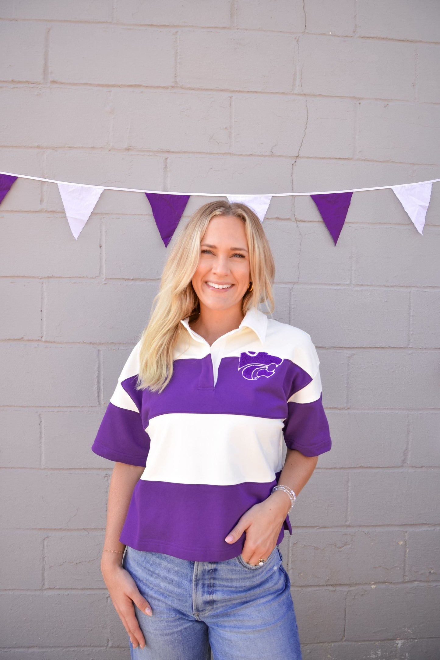 K-State Short Sleeve Wildcats Rugby Top