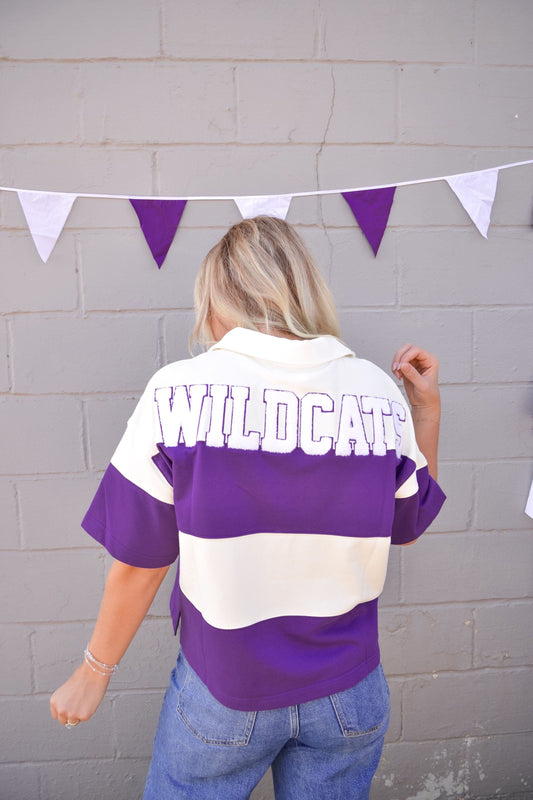 K-State Short Sleeve Wildcats Rugby Top