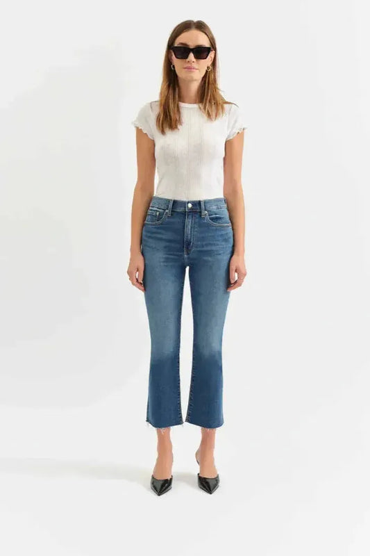 Shy Girl Crop Flare Jean