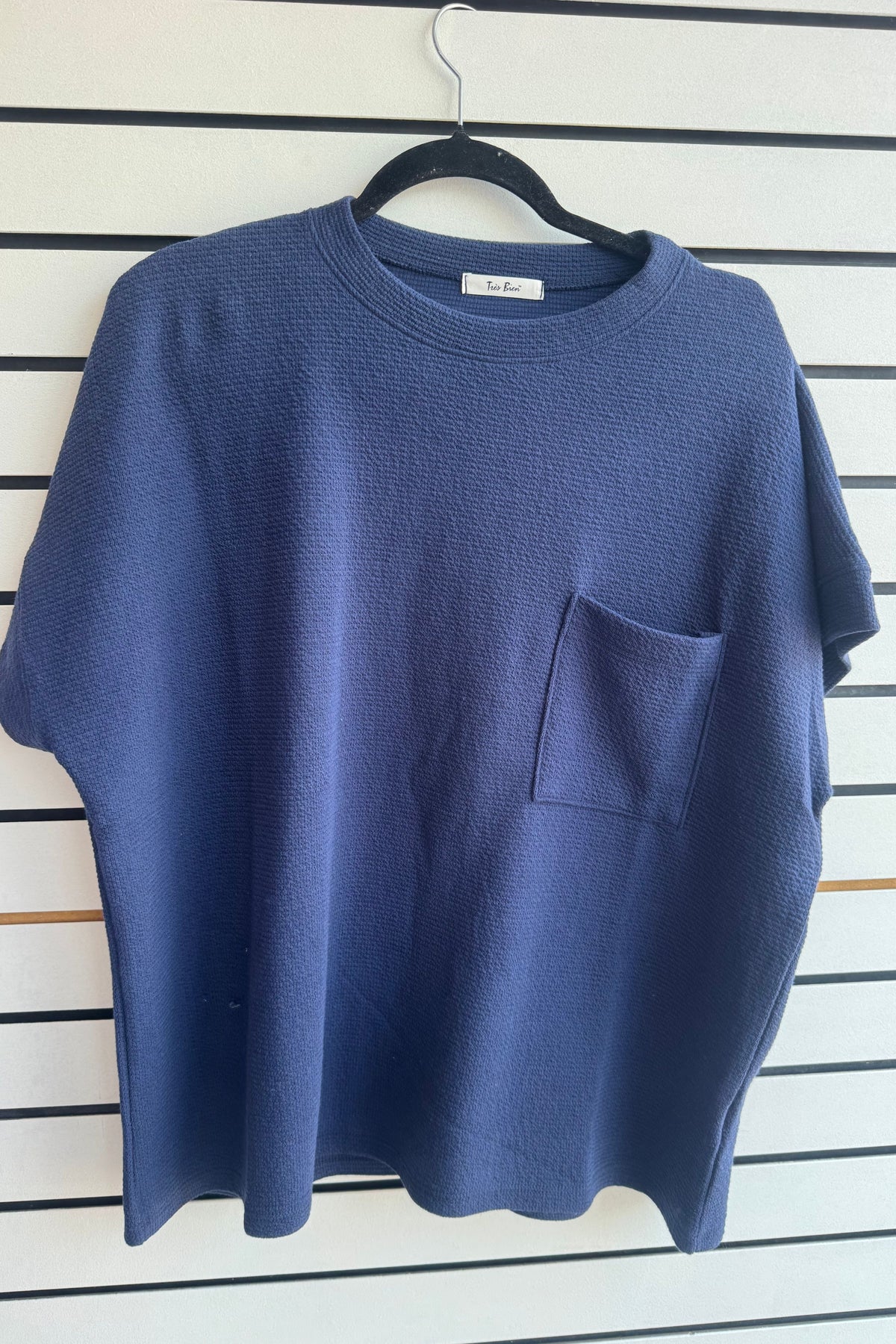Navy Cloud Knit  Top