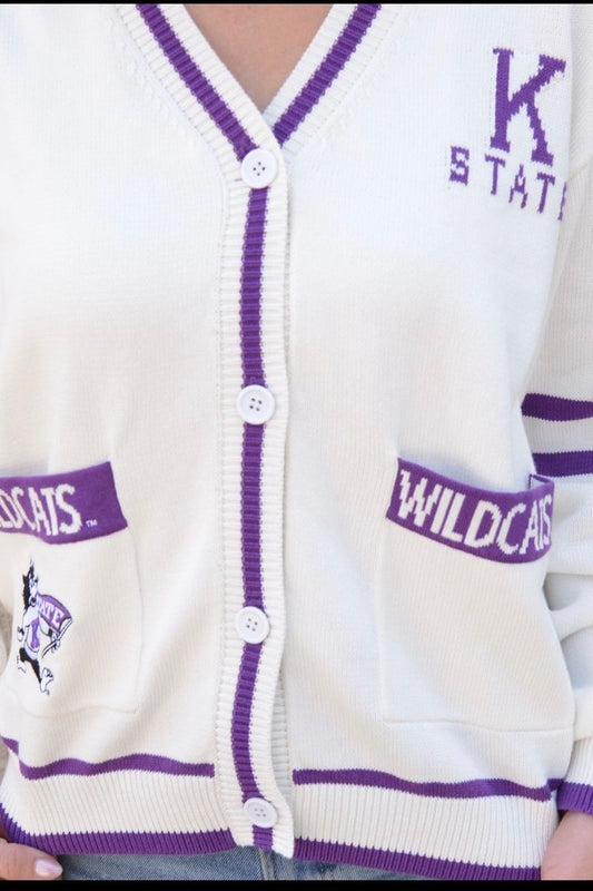 Signature Knit Varsity Sweater Cardigan