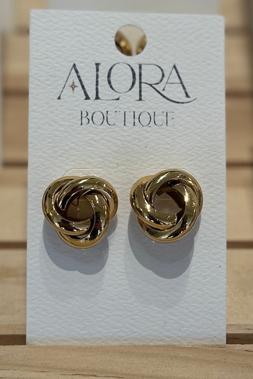 Gold Knot Earrings