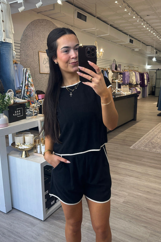 Soft Knitted Short Sleeve Top