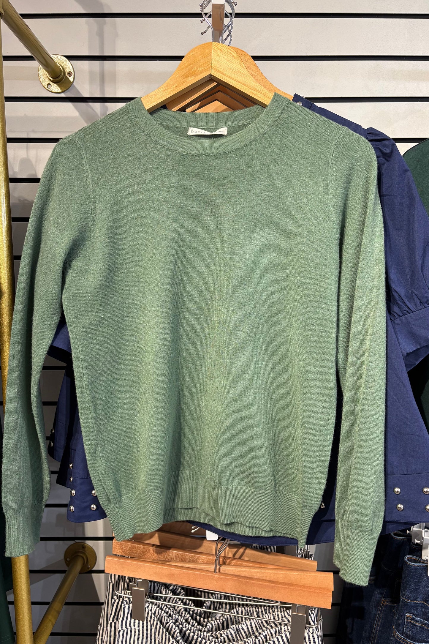 Green Soft Knit Sweater