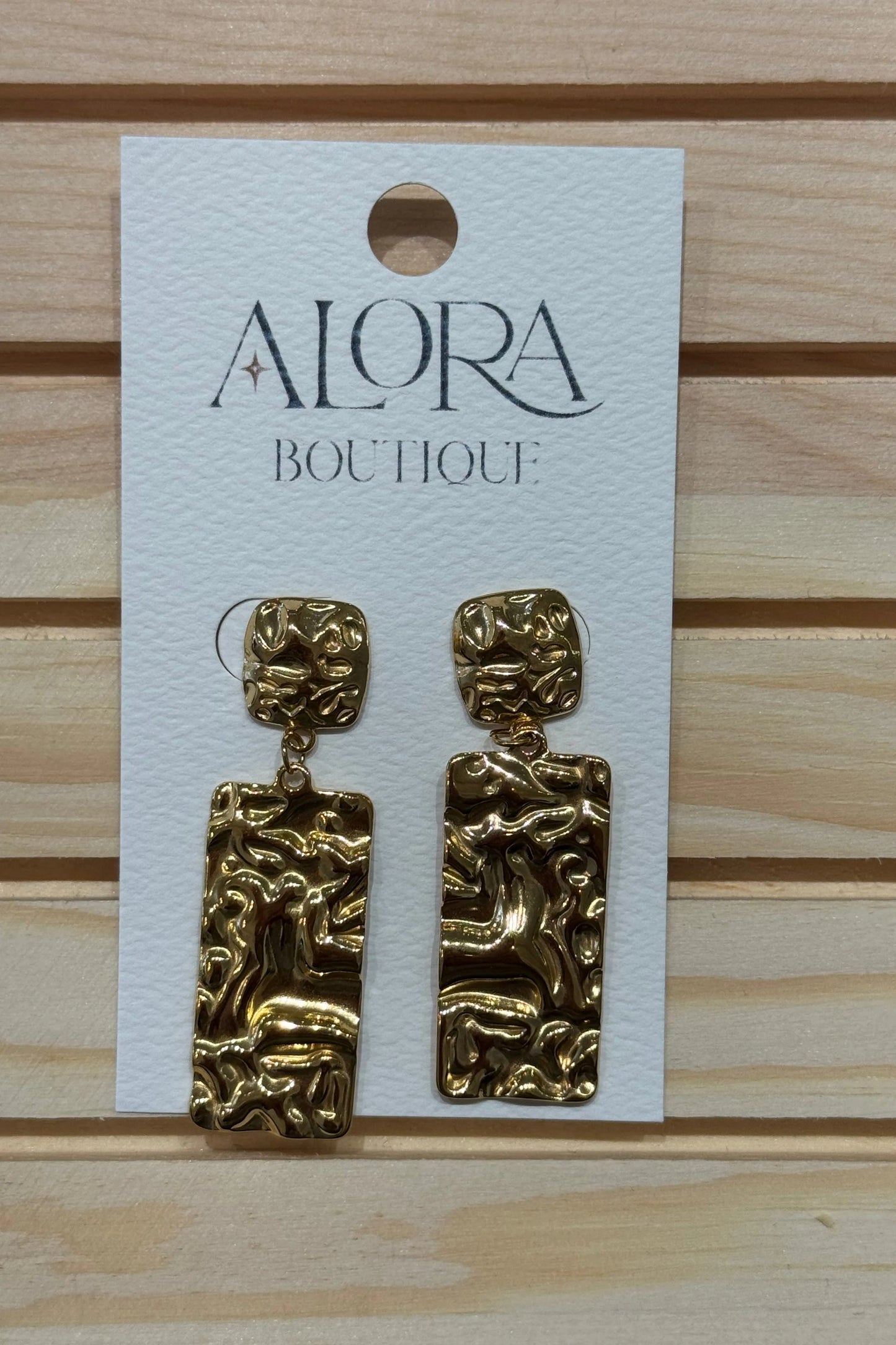 Rigged Plated Elegant Earrings