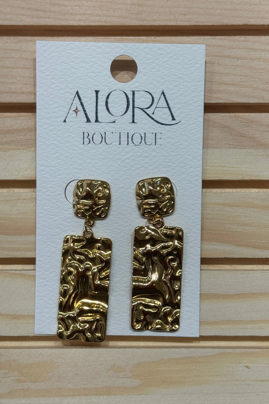 Rigged Plated Elegant Earrings