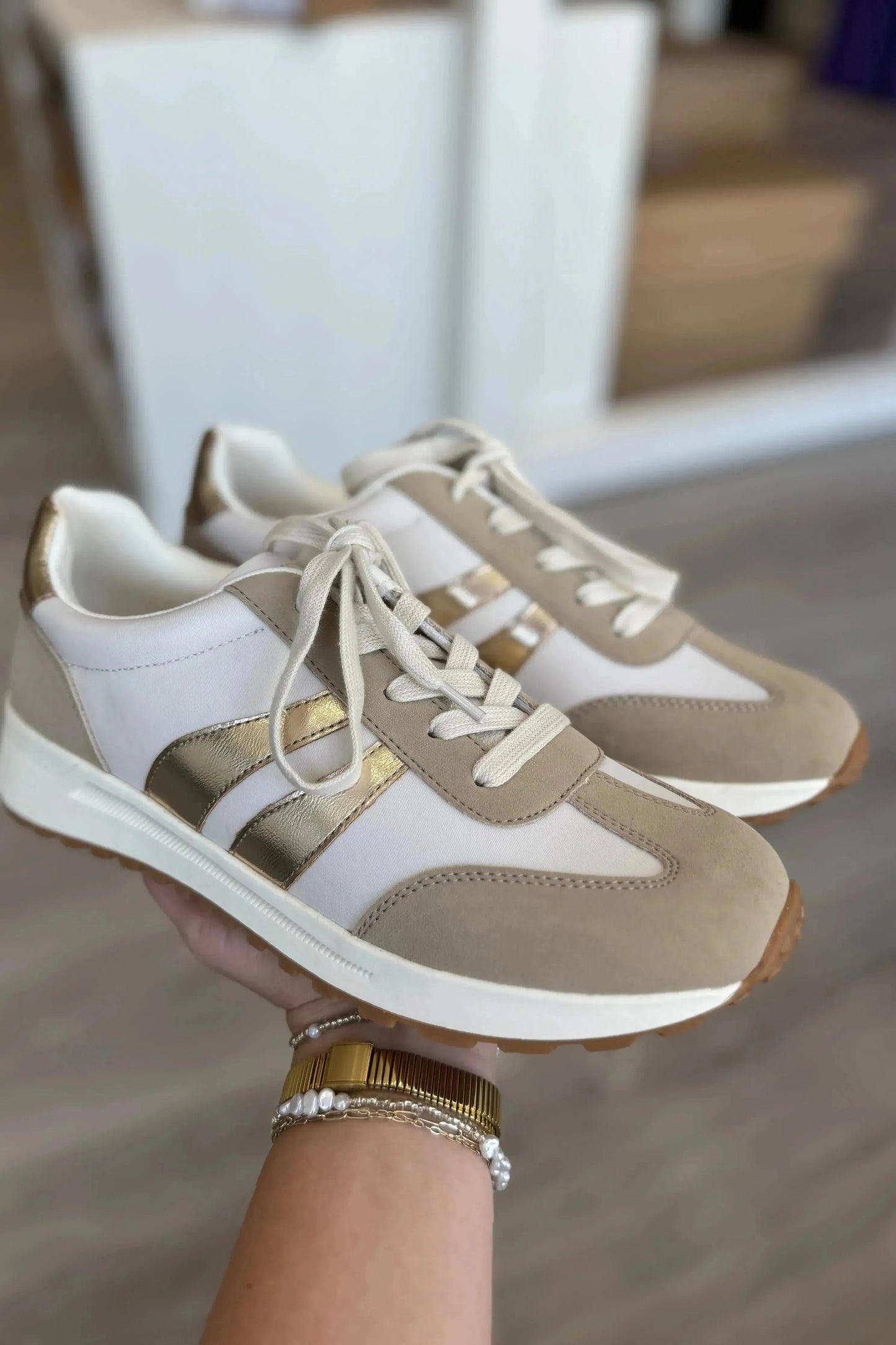 Emerie- Gold Multi Fall Sneaker