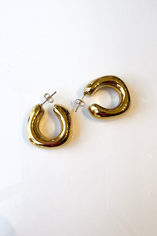 Chunky 3/4 Gold Hoops