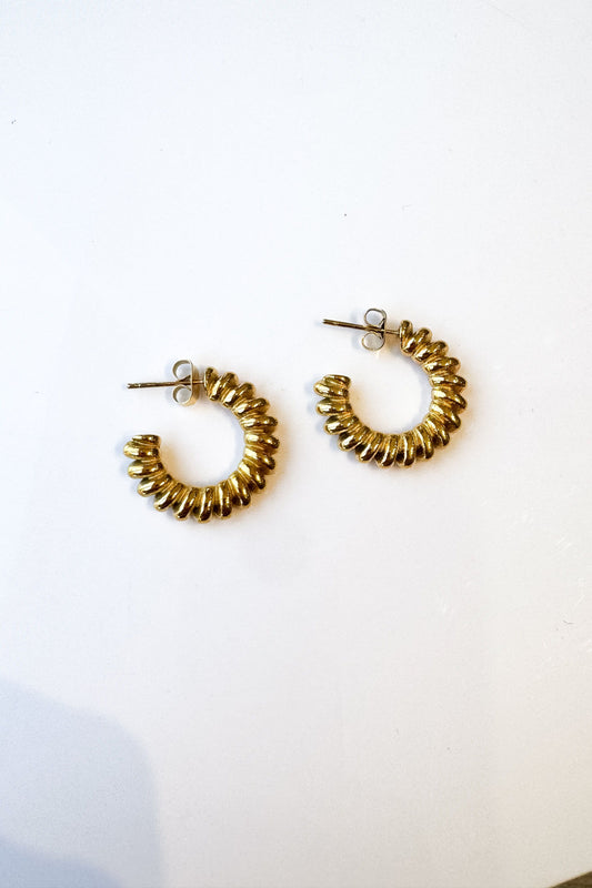 Gold Twisted Earrings