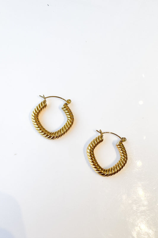 Textured Square Hoops