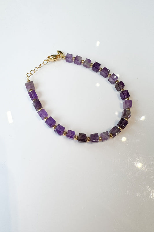 Square Purple Gem Bracelets