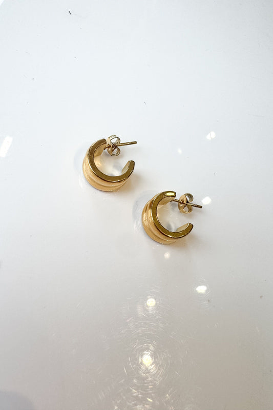 Gold Double Stack Earrings