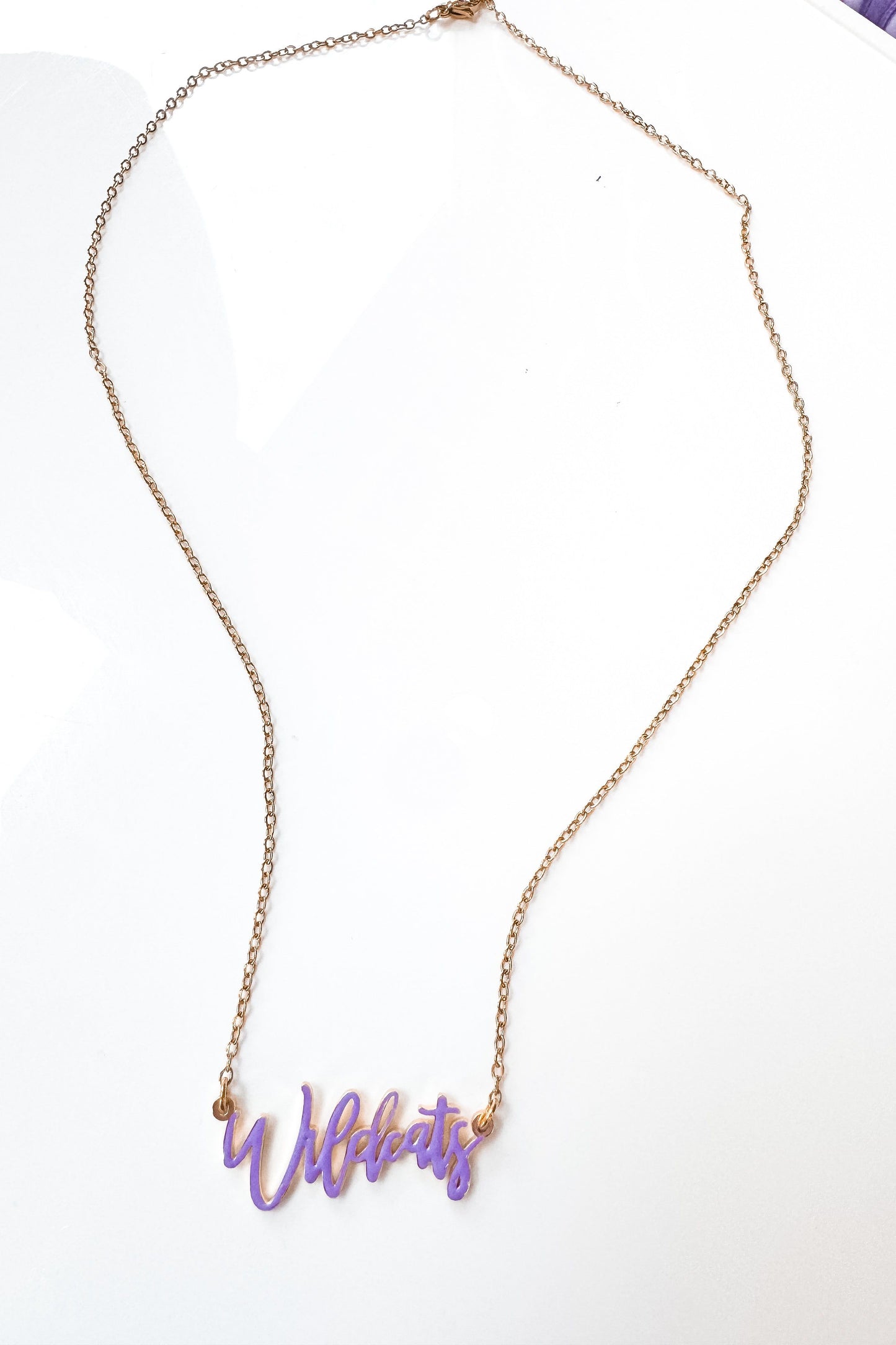 Wildcats Script Necklace
