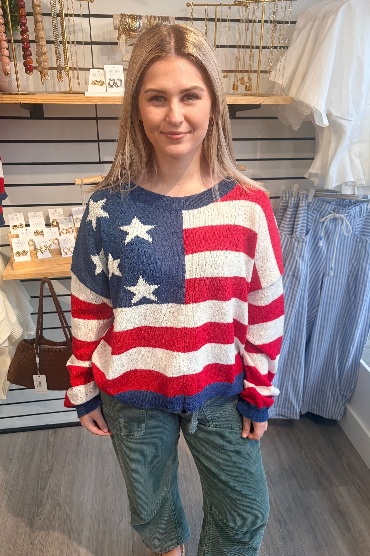 American Flag Sweater