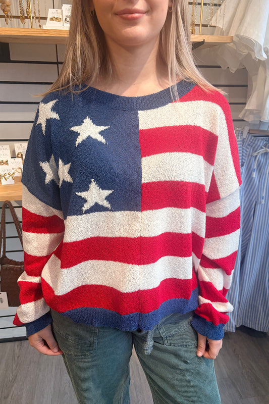 American Flag Sweater