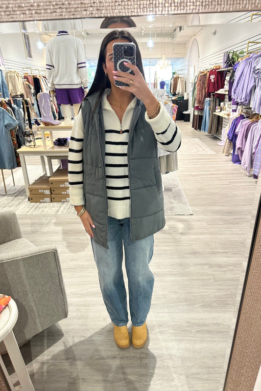 Dark Green Puffer Vest