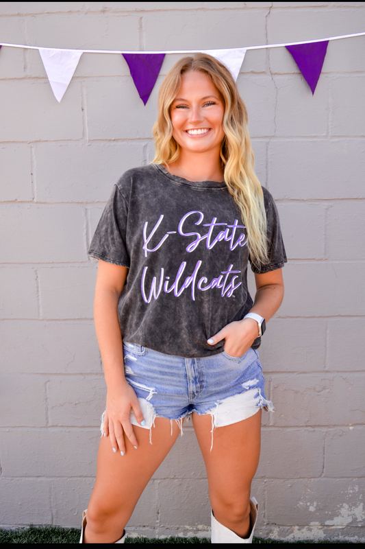 K-State Mineral Wash Wildcats Oversized Tee
