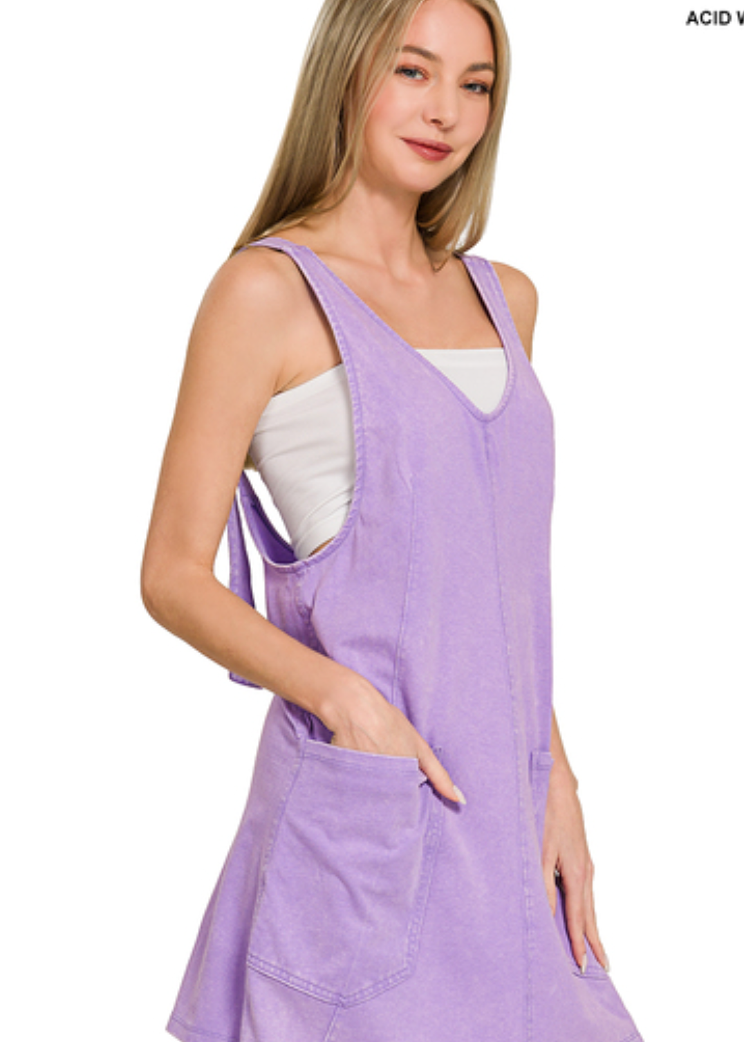 Lavender Denim Mini Dress