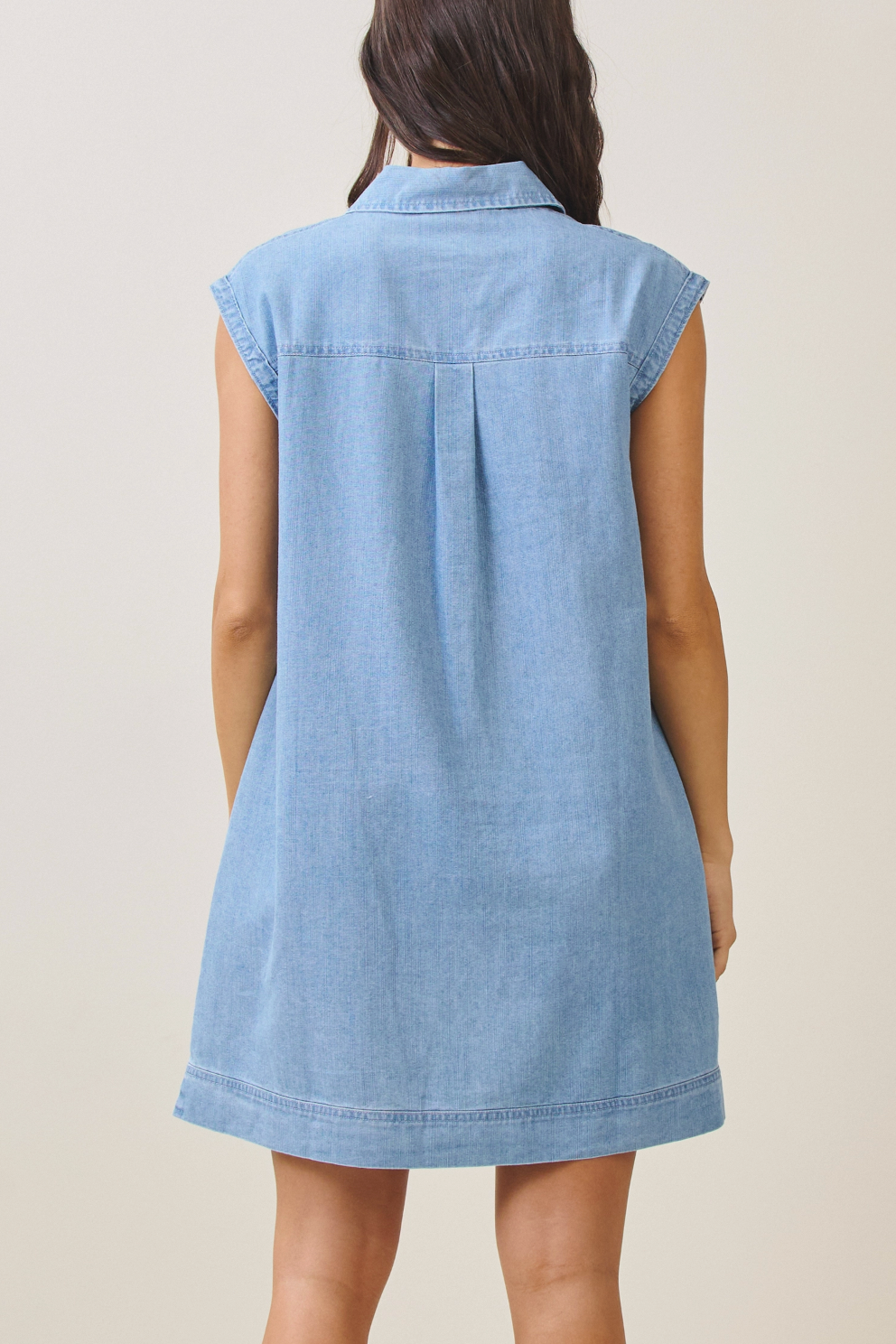 Denim Sleeveless Mini Dress