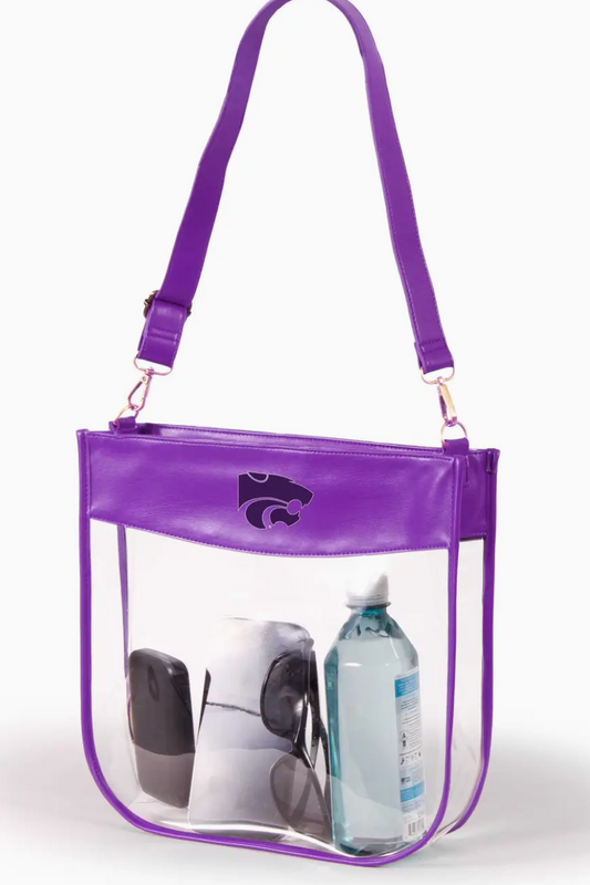Kansas State Large Clear Purse with Zipper