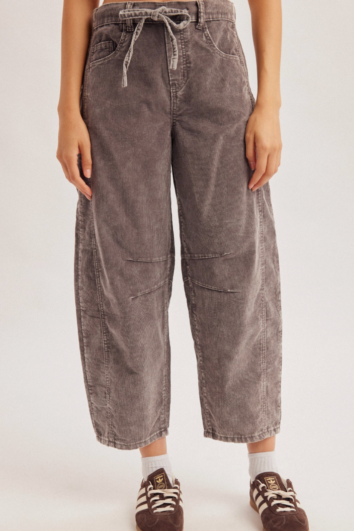 CORDUROY BARREL PANTS