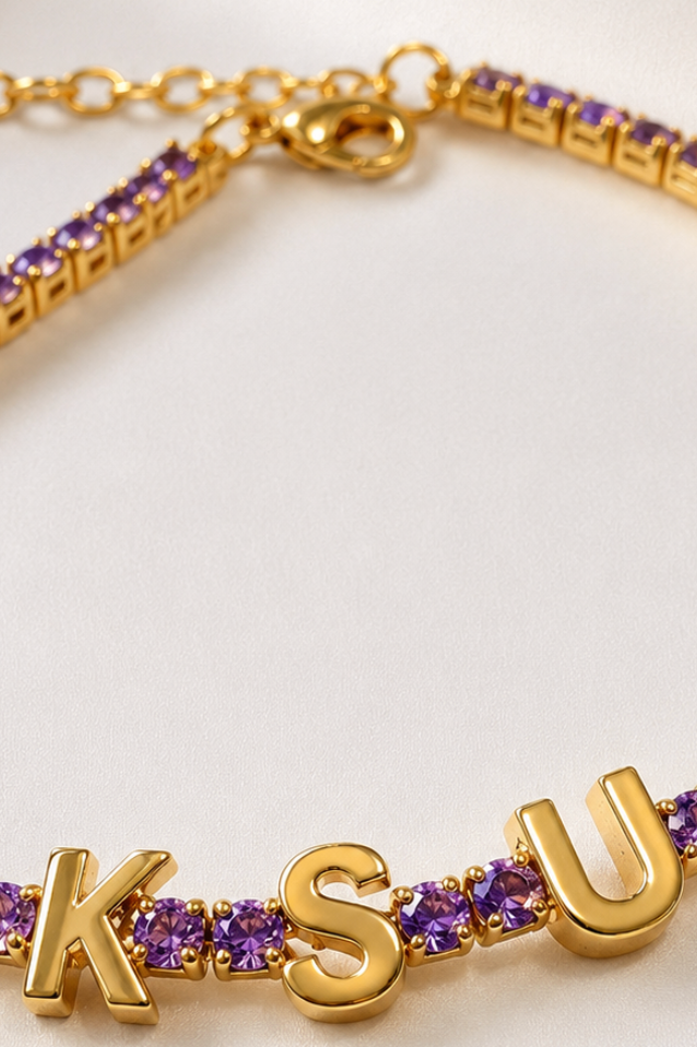 KSU Tennis Bracelet