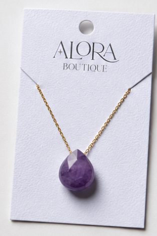 Purple Stone Necklace