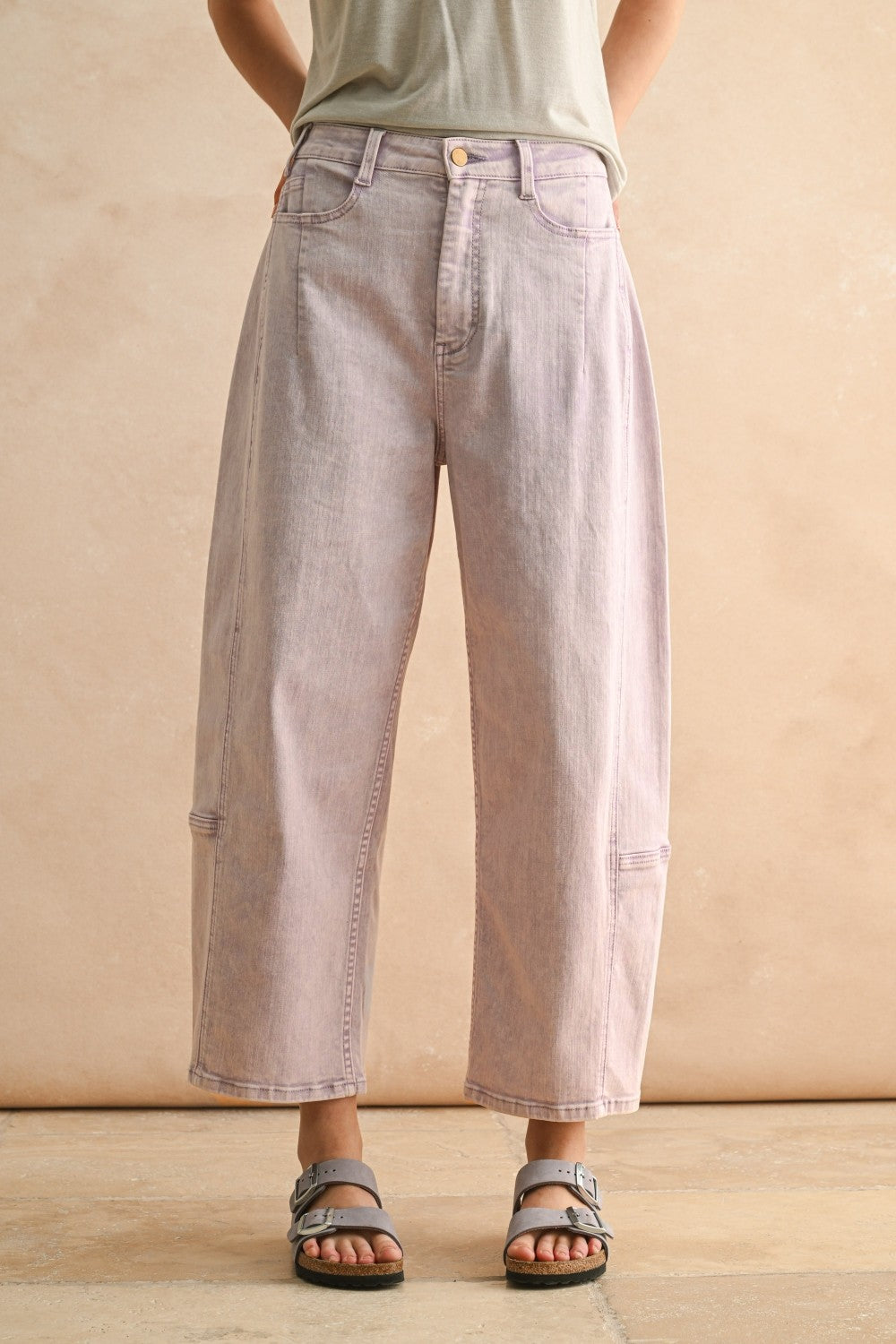 Lilac Comfort Barrel Jeans