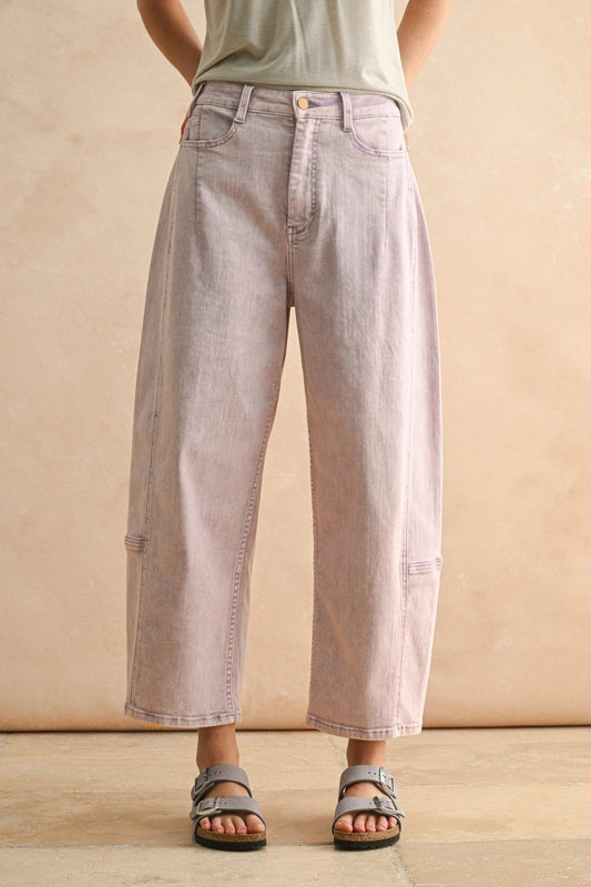 Lilac Comfort Barrel Jeans