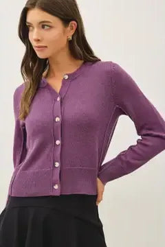 Button Down Classic Purple Long Sleeve