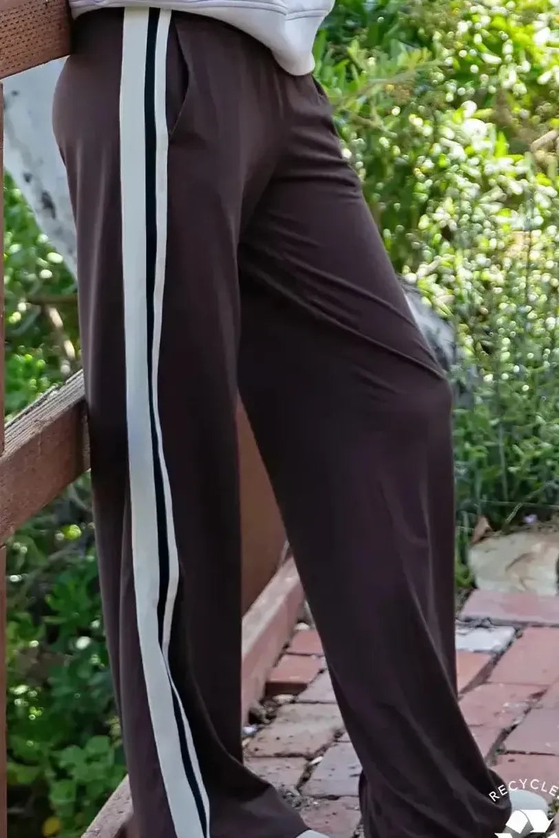 Buttery Soft Side Stripe Straight Pants