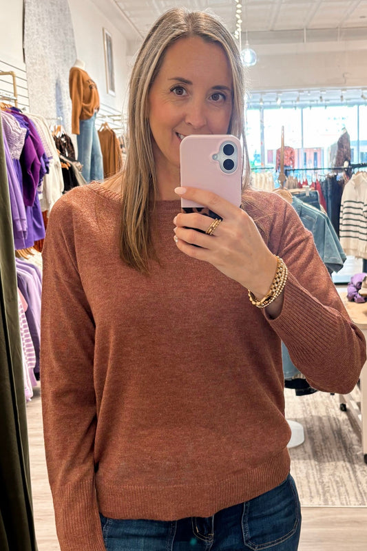 Boat Neck Light Weight Sweater